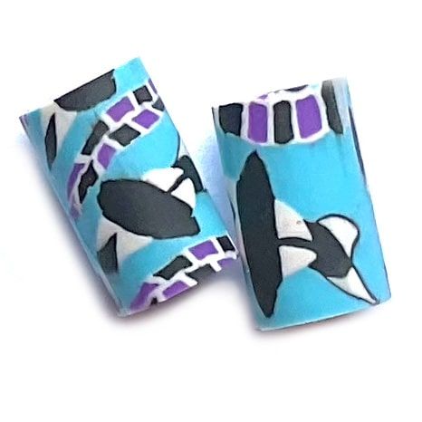 CE305 Turquoise Deco Tube Bead