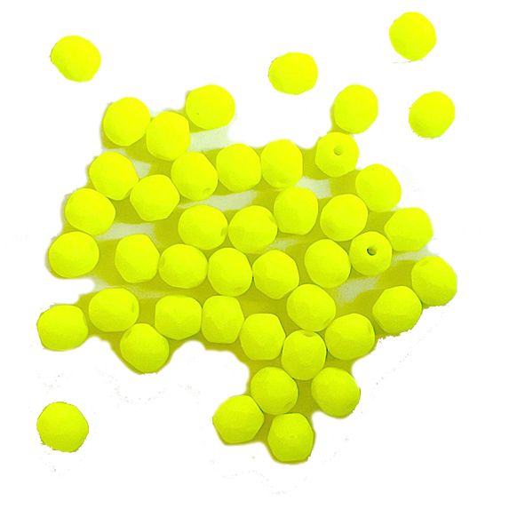 FG538 4mm Fluorescent Op Yellow Facet