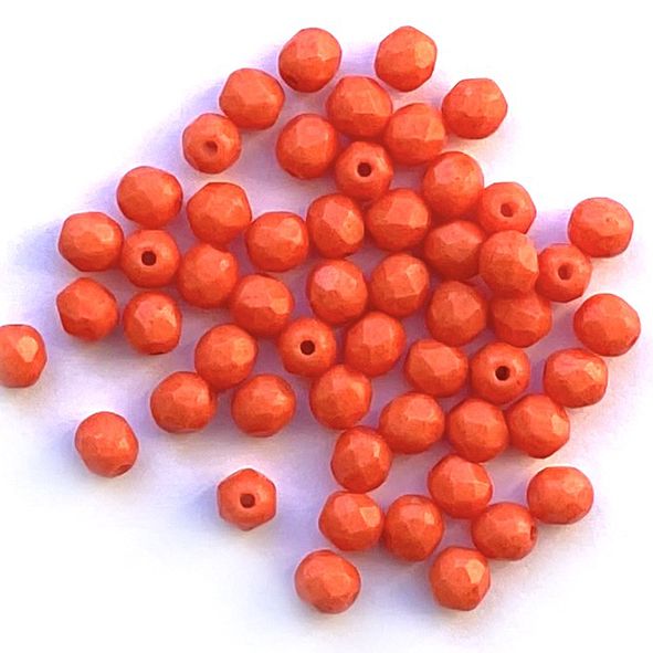 FG548 4mm Terra Orange Facet