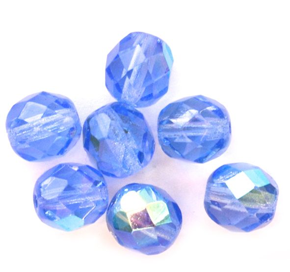 FG868 8mm Mid Blue AB Facet