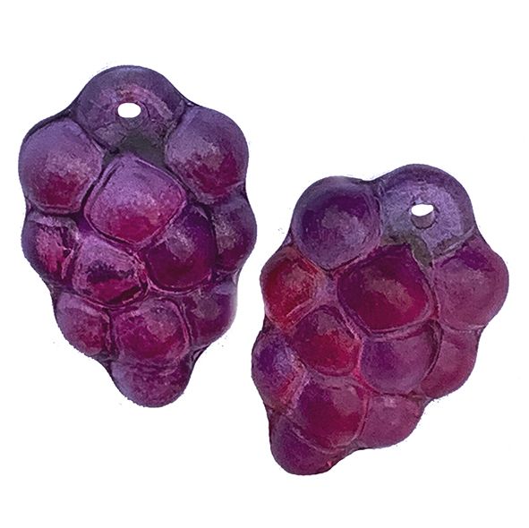 GL1659 16x11mm Pink/Purple Marl Bunch Of Grapes Beads
