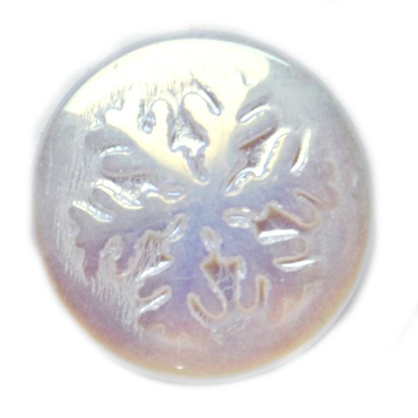 GL1786 22mm Clear AB Snowflake Cabochon