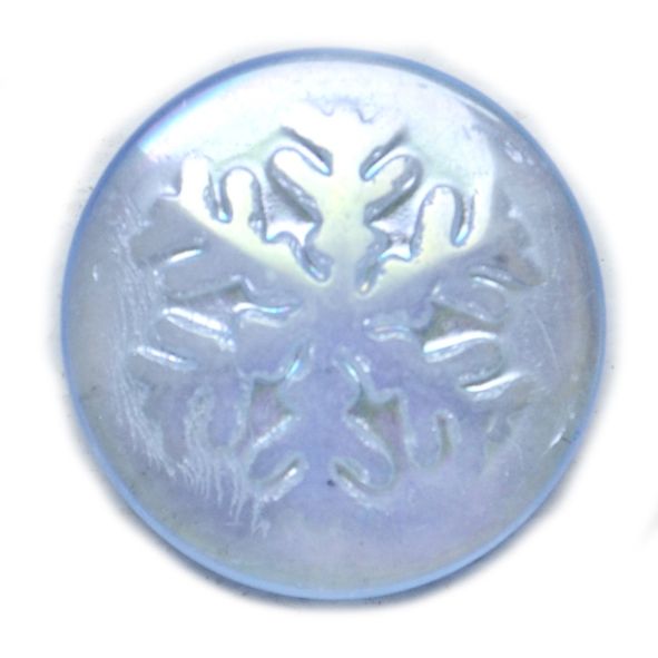 GL1787 22mm Pale Blue AB Snowflake Cabochon