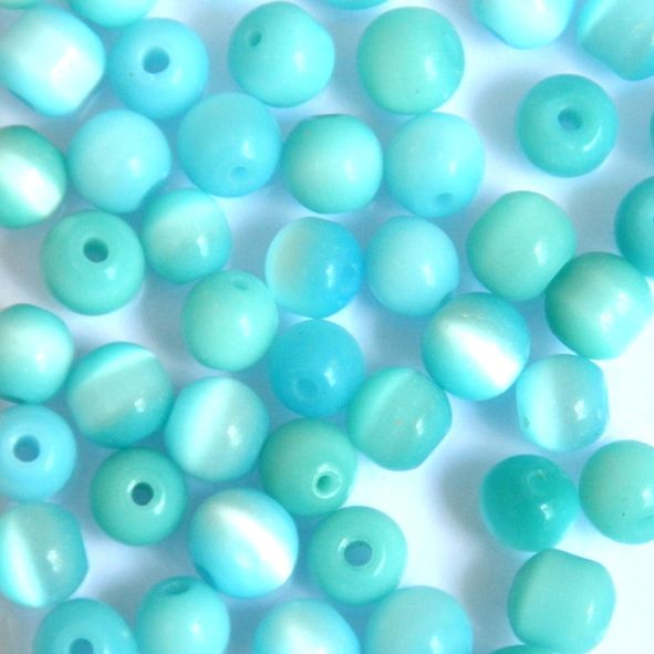 GL5676 Turquoise Cats Eye Rounds