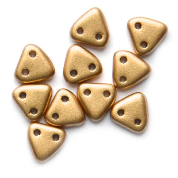 GLx5922 Soft pale Gold 2 hole triangle