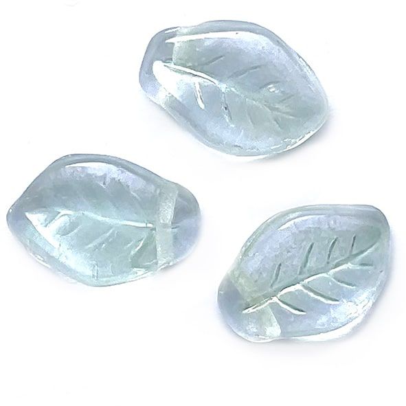 GL6062 14x9mm Trans Pale Eucalyptus CH Leaf