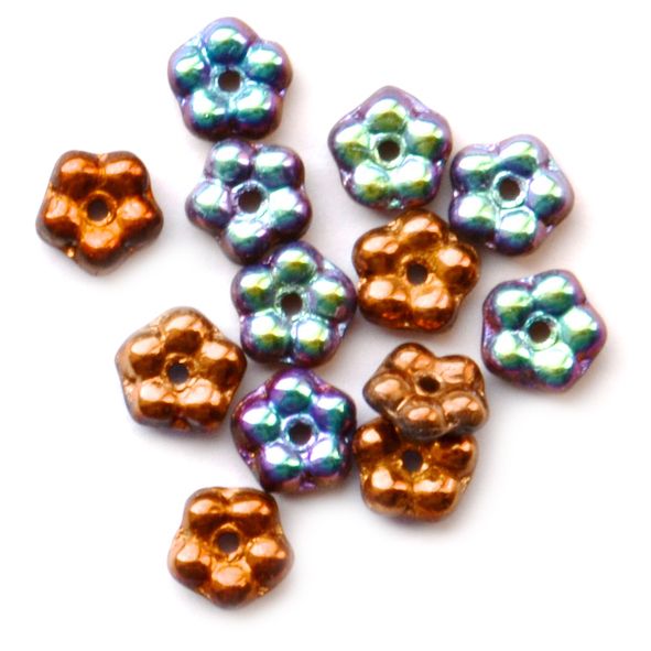 GL6089 Old Gold AB Forget-me-not Flower