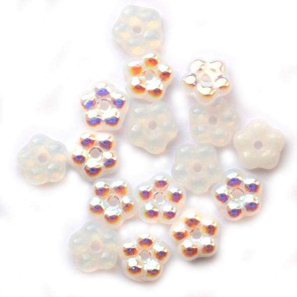 GL6093 White AB Forget-me-not Flower