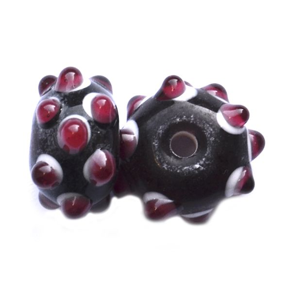 GL6541 Purple/Pink/White Dotty Beads