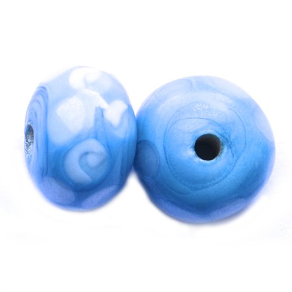 GL6564 Turquoise/ White Beads