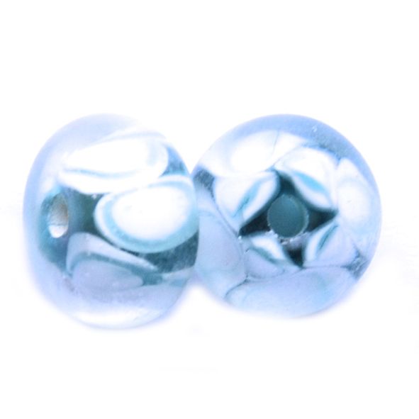 GL6566 Teal/White Beads