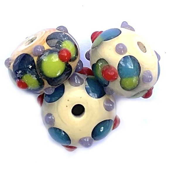 GL6760 Spot on Stone Rondelle Bead