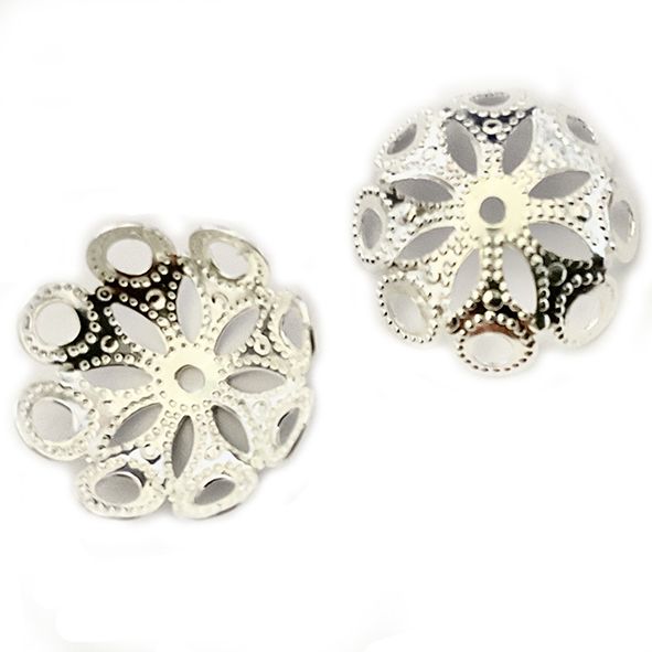 FN352S 15mm Silver Filigree Cap