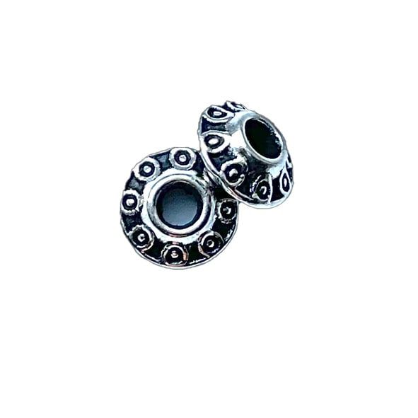 MB1125 6mm Tibetan Style Silver Washer Bead