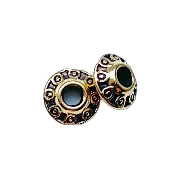 MB1126 6mm Tibetan Style Gold Washer Bead