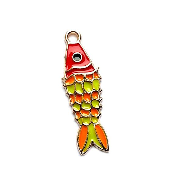MB1135 Red Funky Fish Charm