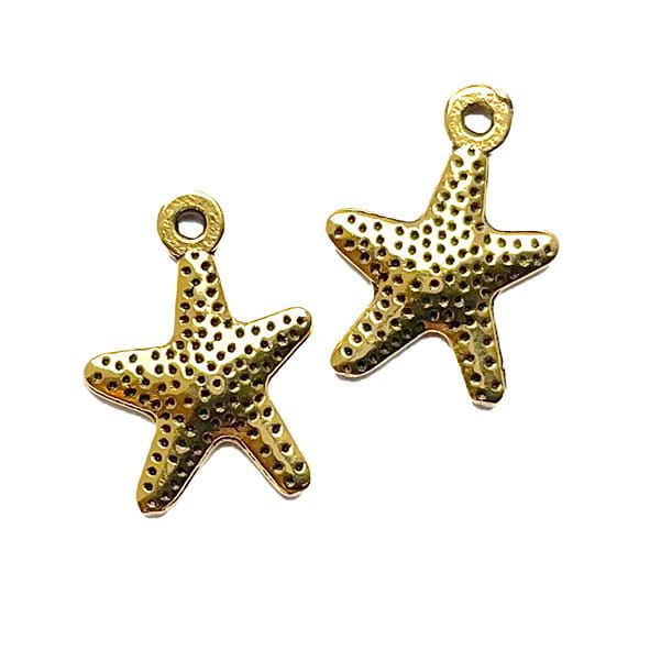 MB1149 Gold Starfish Charm