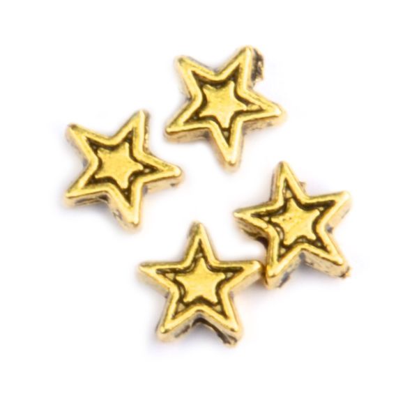 MB963G 6mm Gold Star Bead