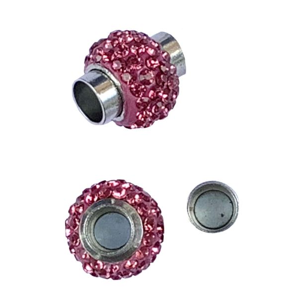 MBx974P 17x10mm Pink Diamante Fastener
