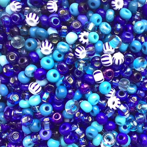 MX504 Miami Blue Size 6 Seed Bead Mix