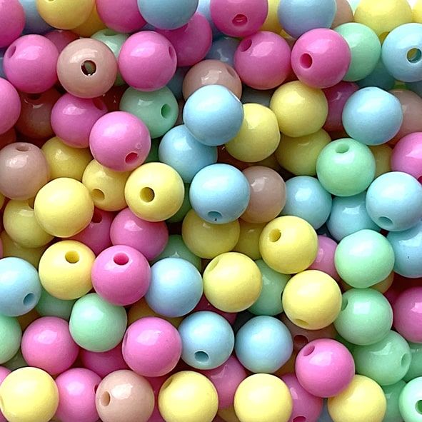 PB267 8mm Pastel Beads x 50