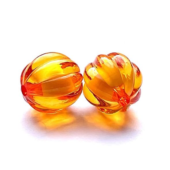 PB294 Acrylic Pumpkin Bead
