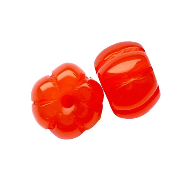 PB458 Ruby Pumpkin Resin Bead
