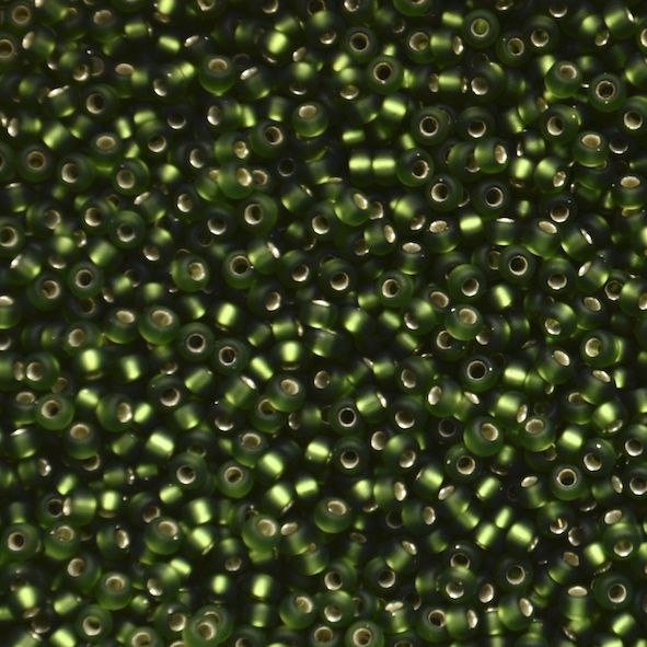 RC11-0026F Matte SL Olive Size 11 Seed Beads