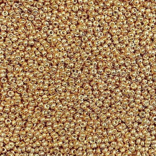 RC11-1053 Galv Yellow Gold  Size 11 Seed Beads