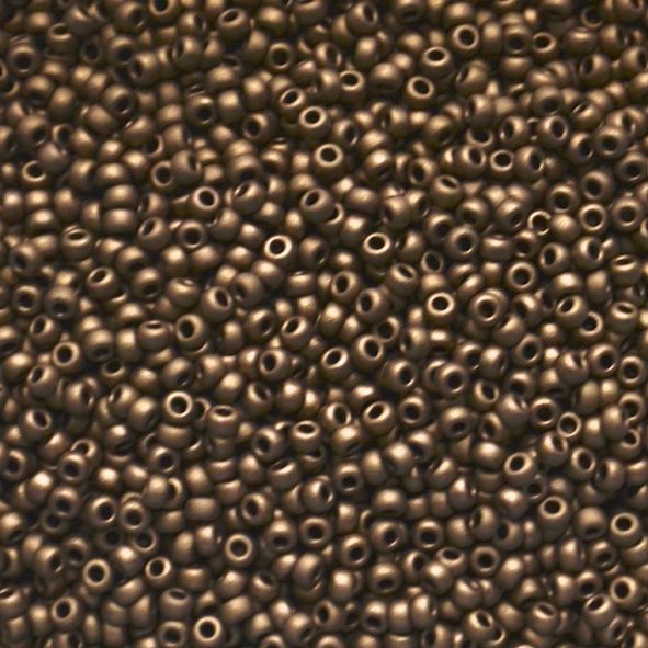 RC11-2006 Met Dk Bronze Size 11 Seed Beads