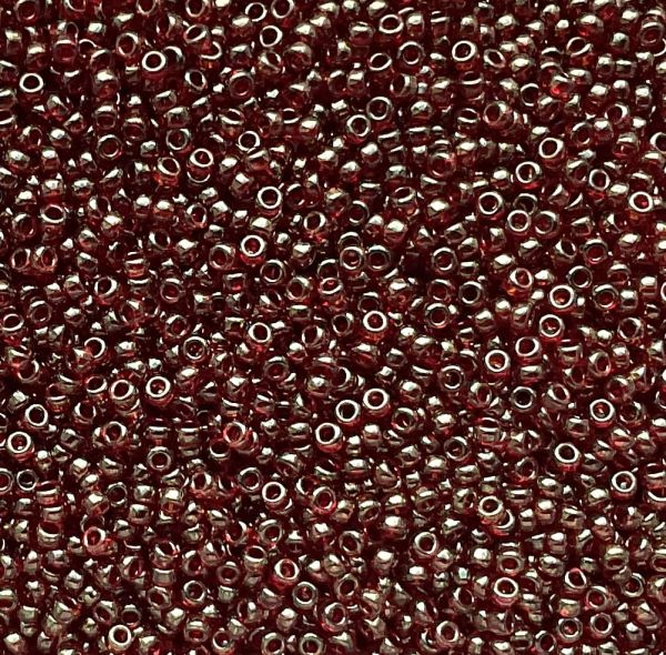 RC11-0309D Dk Red Gold Lustre Size 11 Seed Beads