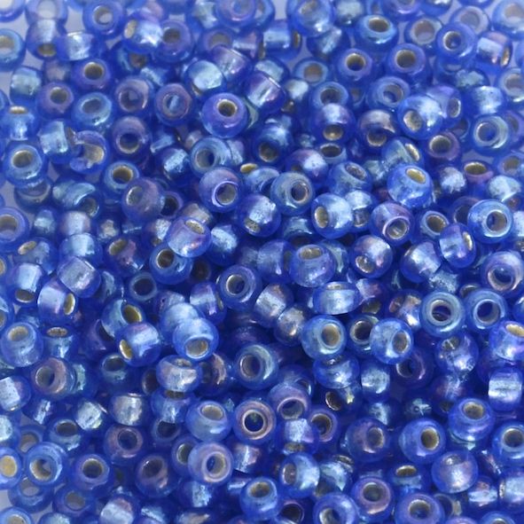 RC447 AB SL Frost Blue Size 8 Seed Beads