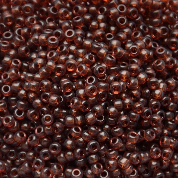 RC8-0134 Trans Dk Topaz Size 8 Seed Beads