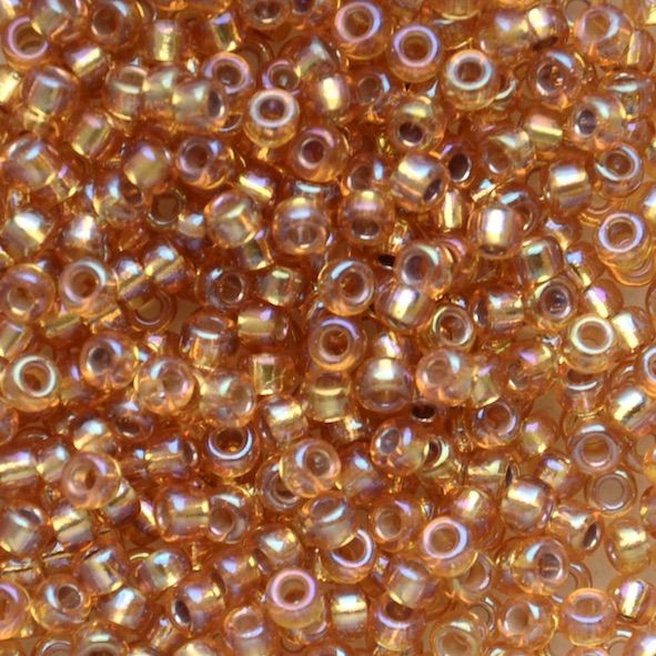 RC8-1004 SL Dk Gold AB Size 8 Seed Beads