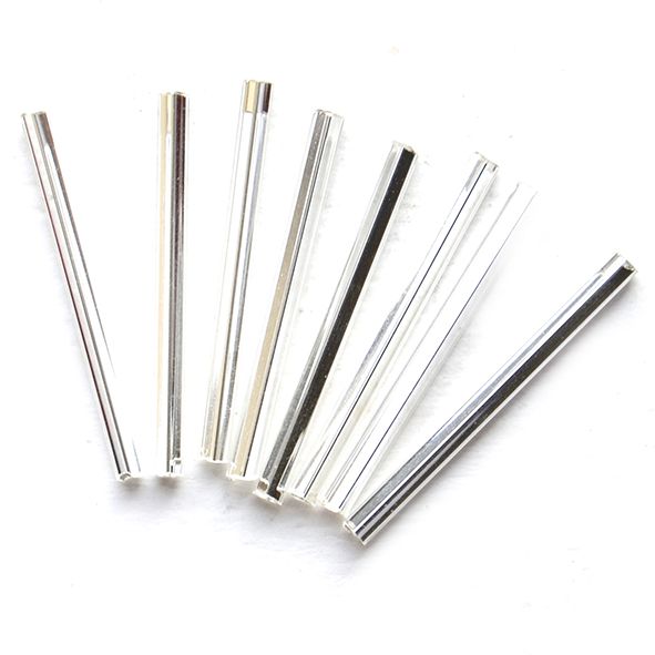 RCL30-001 Silver 30mm Bugle Beads