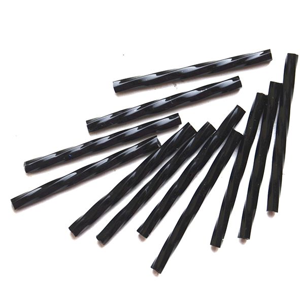 RCL30-701 Black 30mm Bugle Beads