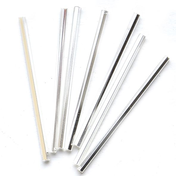 RCL50-001 Silver 50mm Bugle Beads