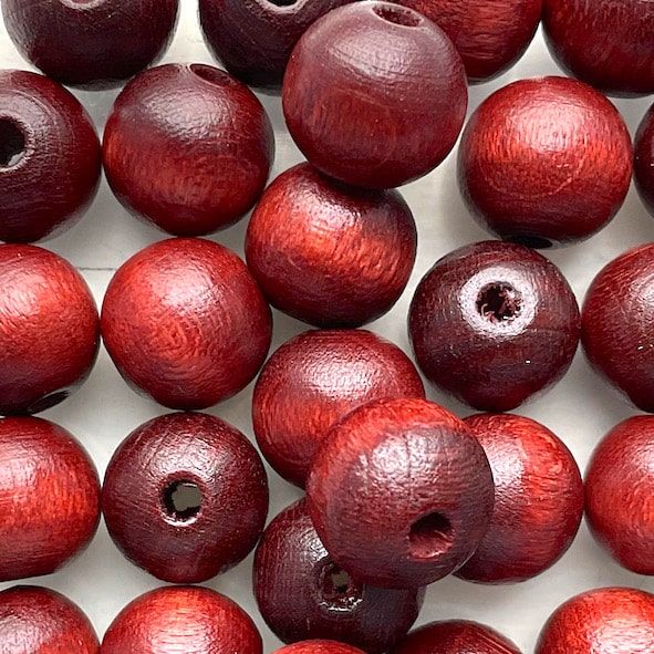 WD1016 10mm Brown Wooden Beads