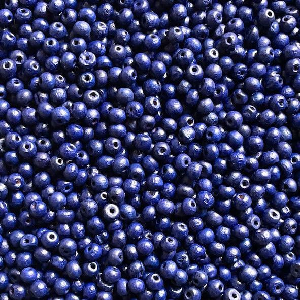 WD427 4mm Purple Wooden Beads