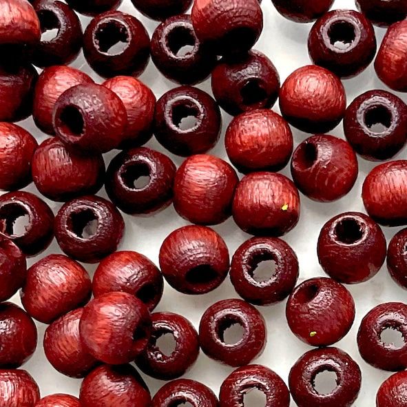 WD468 4mm Brown Wooden Beads