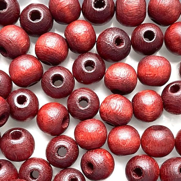 WD611 6mm Brown Wooden Beads