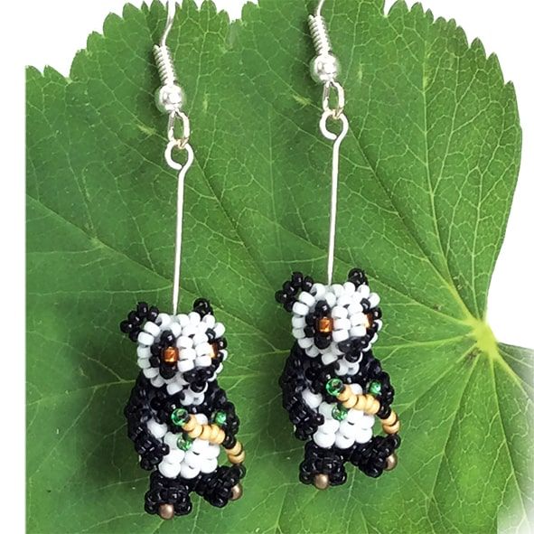 Amanda the Panda Earrings Pattern