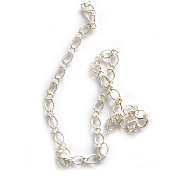 FN329 Mixed Link Silver Chain