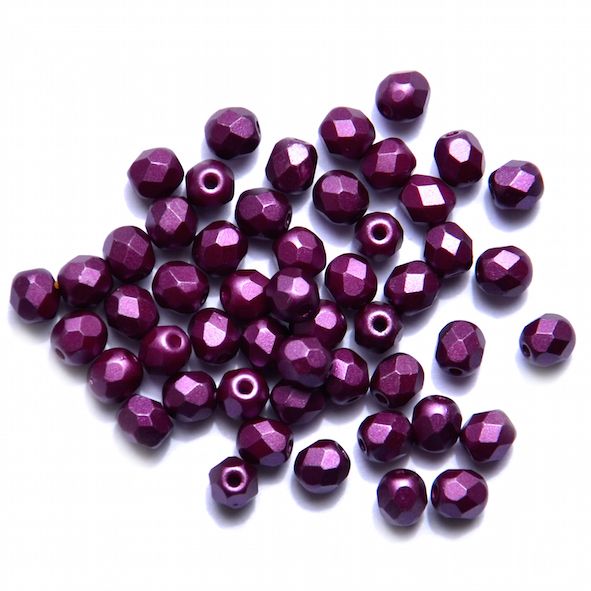 FG505 4mm Purple Pearl Facet