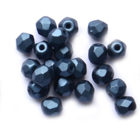 FG515 4mm Navy Blue Pearl Facet