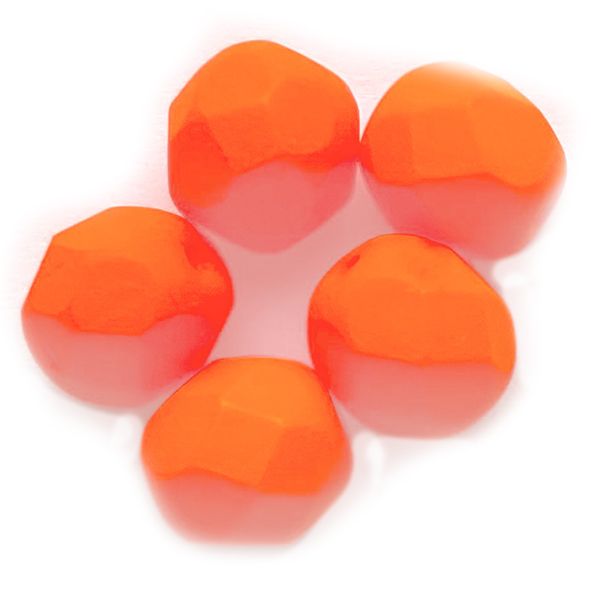 FG623 6mm Fluorescent Op Orange Facet
