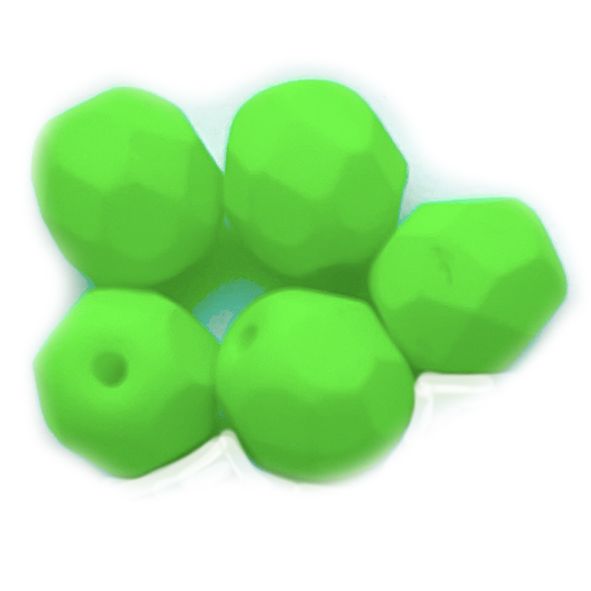 FG625 6mm Fluorescent Op Green Facet