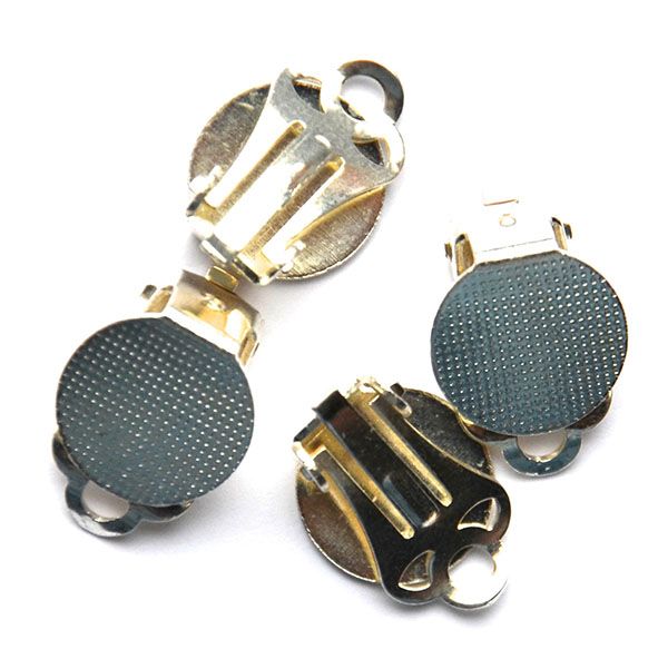 FN327 Pair of Silver Clip Stud Fittings