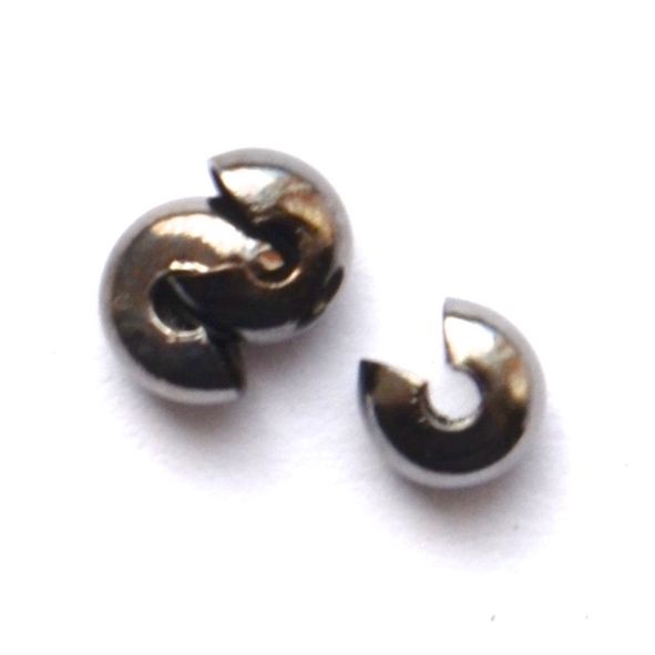 FN308 Grey Black 4mm Crimp Cover