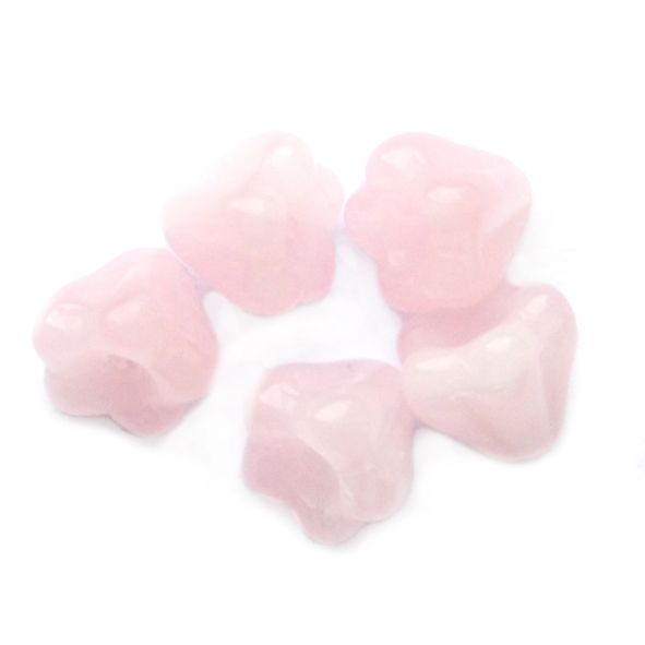 GL1750 4x6mm Soft Rose Blossom Flower Bead